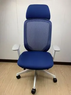 【専用】オカムラ シルフィー エクストラハイバック ブルー　メッシュのサムネイル