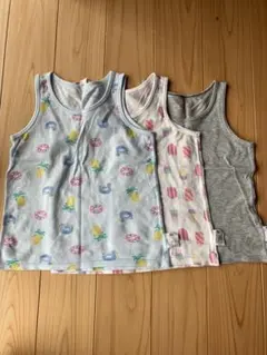 UNIQLO コットン メッシュ タンクトップ 肌着 3枚セット 120cm