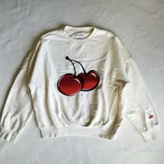 【訳あり】キルシー　チェリースウェット•トレーナー　ホワイト