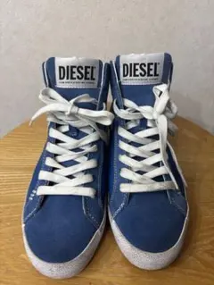 DIESEL 青 ハイカットスニーカー
