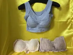 ブラジャーセット 水色 ベージュ ピンク XXL