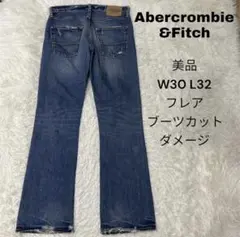 Abercrombie&Fitch デニム　W30 L32 ダメージ　フレア