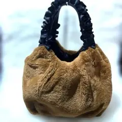 【Index 】ファー トートバッグ ブラウン