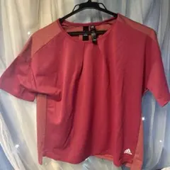 adidas 赤ピンク　トップス