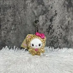 タグ付き ギャルクマ ハローキティ ぬいぐるみ キーホルダー ベージュ
