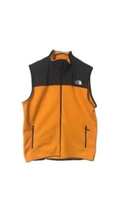 【極美品】 THE NORTH FACE フリースベスト XL オレンジ×黒