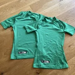 Under Armour キッズYMD 野球用グリーンアンダーシャツ 2枚セット