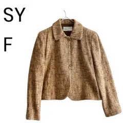 ツイードジャケット ショートジャケット フォーマル お出かけ 古着 b070