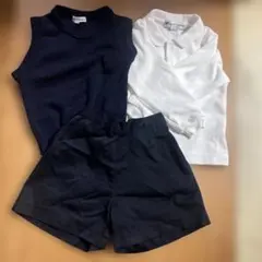 お受験セット　男の子　100センチ　ベスト　半袖ポロシャツ　ハーフパンツ