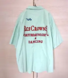RODEO CROWNS ミントグリーン刺繍シャツ ボーリングシャツのサムネイル
