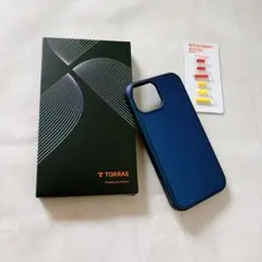 iPhone13miniケース ネイビー　交換ボタン付き　iPhoneケース