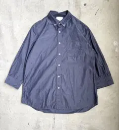 still by hand 七分袖コットンシャツ navy size 48のサムネイル