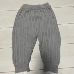 韓国子供服　グレー ニットパンツ リブ編み