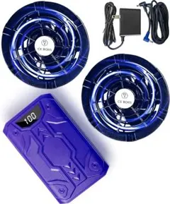 空調作業服 ファン バッテリーセット【40V/30000mAh　6段階風量調節】