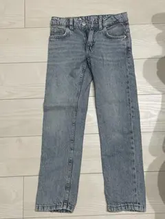 ZARAキッズ ストレートデニム128cm ライトブルー