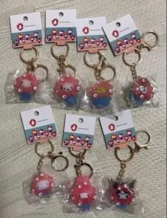 新作】ミャクミャク フロッキー なりきりサンリオ 立体キーホルダー全7