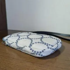 ハンドメイド　スマホポシェット　ミナペルホネン　タンバリン