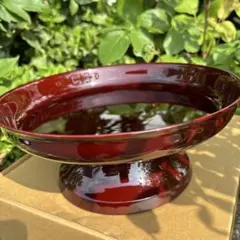 漆器 高杯 菓子器 菓子皿 溜塗りのサムネイル