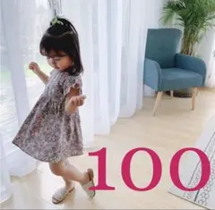 子供服 夏 女の子 ワンピース フリル レトロ花柄ワンピース 可愛い おしゃれ