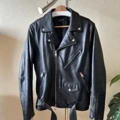 【美品】JACKROSEダブルライダース 羊革 ブラック L 表記サイズ4