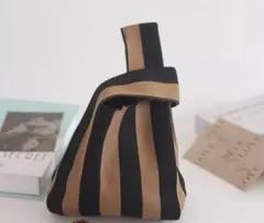 ニットバッグトート 買い物 手提げ レディースニット素材
