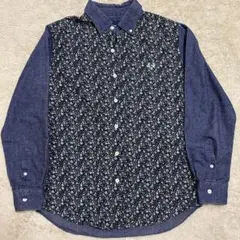 【美品】フレッドペリー　花柄　ボタン　シャツ　長袖　切り替え　Sサイズのサムネイル