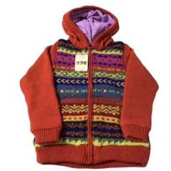 新品定価9000円 TITICACA エスニック ニットパーカー マルチ フリー