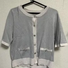 index グレー 半袖カーディガン