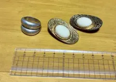 【まもなく出品終了】 【２点セット】ヴィンテージ オーバル型イヤリング・リング