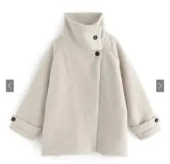 【新品】GRL スタンドカラーボアミドルコート[k9329f] アイボリー