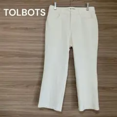 タルボット【M〜 L】ホワイト パンツ　ゆったり　上品　オフィスカジュアル