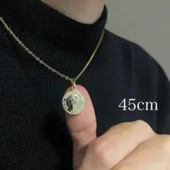 高品質　コインネックレス　メンズ　コイン　ゴールド　ペアネックレス