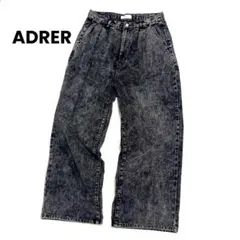 美品　ADRERアドラーヴィンテージメイクワイドテーパードデニム ブラック　L