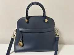 【美品】　FURLA ハンドバッグ　パイパー　グレー　スモールサイズ　2way