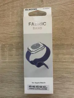 エレコム アップルウォッチ バンド ファブリック 面ファスナー ネイビー