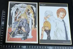 DEATH NOTE展 夜神月 メロ ニア 弥海砂 ミニ色紙 セット イラスト
