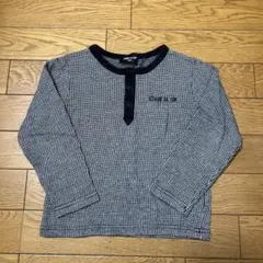 値下中COMME CA ISMコムサイズム長袖カットソー 黒白100センチ