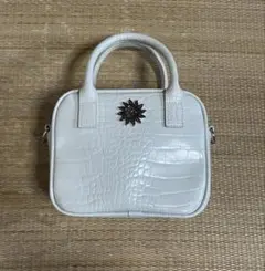 EVRIS クロコライクショルダーミニBAG ホワイト