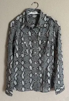 極美品 モラビト タイダイ柄 シアー バルーンシャツ 裾絞り 比翼ボタン 40 極美品 モラビト タイダイ柄 シアー バルーンシャツ 裾絞り 比翼ボタン