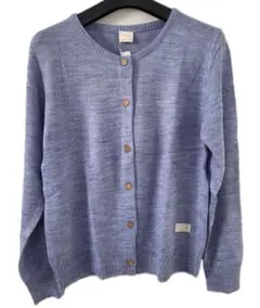 ラベンダーカラーボタン付き長袖ニットカーディガン新品タグ付き