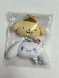 サンリオぬいぐるみマスコットストラップ2個セット ポムポムプリン シナモロール
