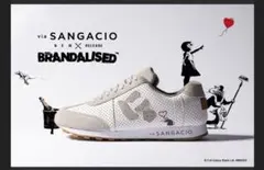 via SANGACIO バンクシーコラボスニーカー ホワイト グレーのサムネイル