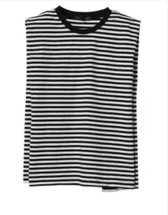 ノースリーブボーダーTシャツ