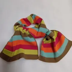 明るめボーダー☆マフラー．ストール．スカーフ