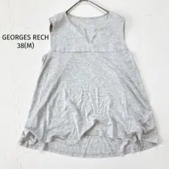 GEORGES RECH カットソー【38】ノースリーブ Vネック Aライン
