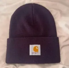 carhartt パープル ニット帽