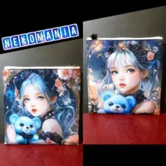 ハンカチ(L)‹レアパネル·少女›‹マイクロファイバー›‹ハンドメイド