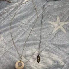 ゴールド シルバー ネックレス オーバル型