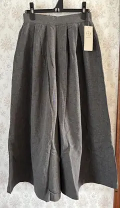 ガウチョパンツ ゴム リネン