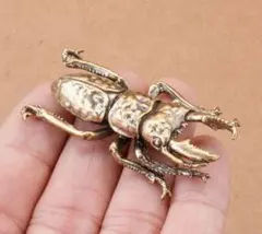 真鍮製カブトムシ型置物30g